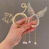 Pearl Rhinestone Tassel Hair Claw Crabs Fish Wings Rabbit Ear Round Bun Hair Claw Ponytail Hair Clips Fashion Hair Accessories