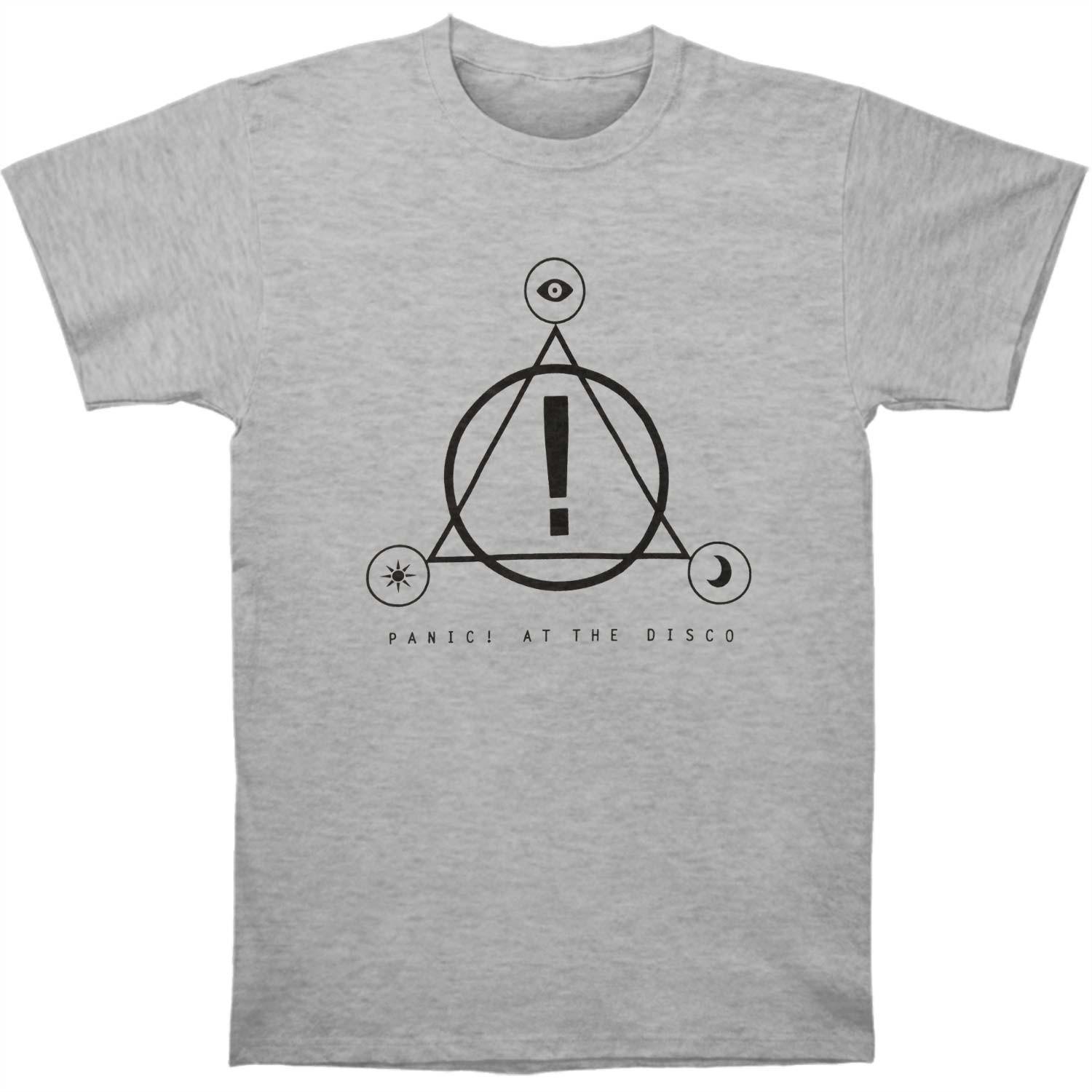 Men s Panic! At The Disco Symbol Slim Fit T-shirt XX-Large Heather Gray 2XL