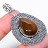 Chrysoprase Gemstone 925 Silver Jewelry Pendant 2.09"