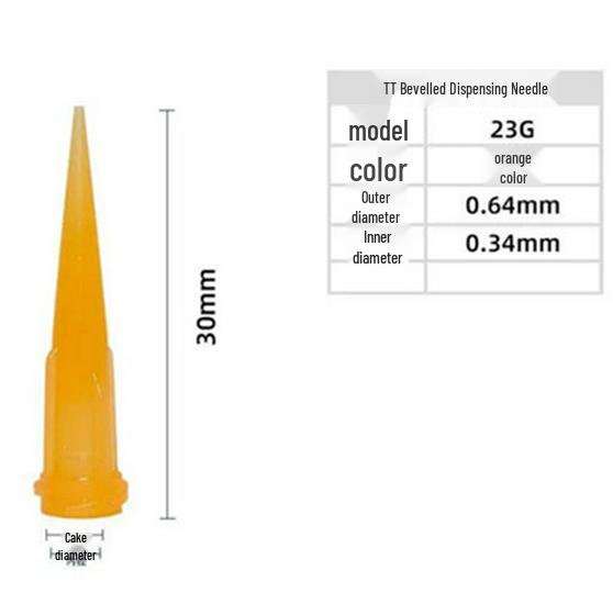 All-Plastic Bevelled Glue Dispensing Needle Tip for Injection Syringe and Machine Use
