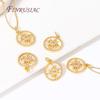 Pendentifs Rond Soleil Plaqué Or 18K Laiton Métal de Haute Qualité Charms Coquille Incrustée Pour Fabrication de Bijoux Accessoires DIY Vente en Gros