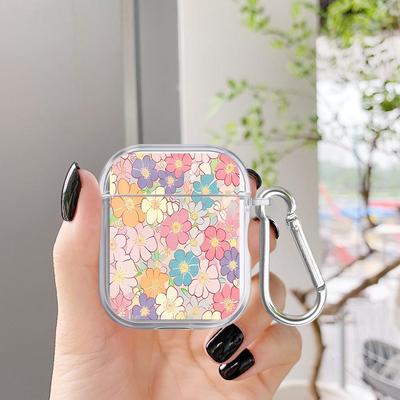 Case For Airpods 3 Pro3 1 Pro 2 Pro2 4 Clear Earphone Cases Cover Flower Pattern