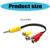 3.5mm Male to 3RCA Female Stereo Splitter Cable 3.5mm Male to 3RCA Female Sound Composite Adapter for Laptop Phone