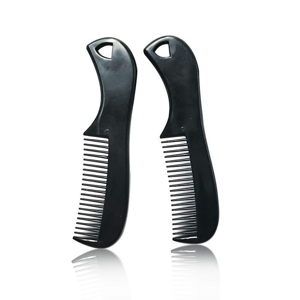 Anti Static Men Plastic Pocket Combs Professional Black Moustache Combs Mini Beard Comb Salon