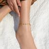 Gold Plated Stainless Steel Multi-Color Square CZ Anklet