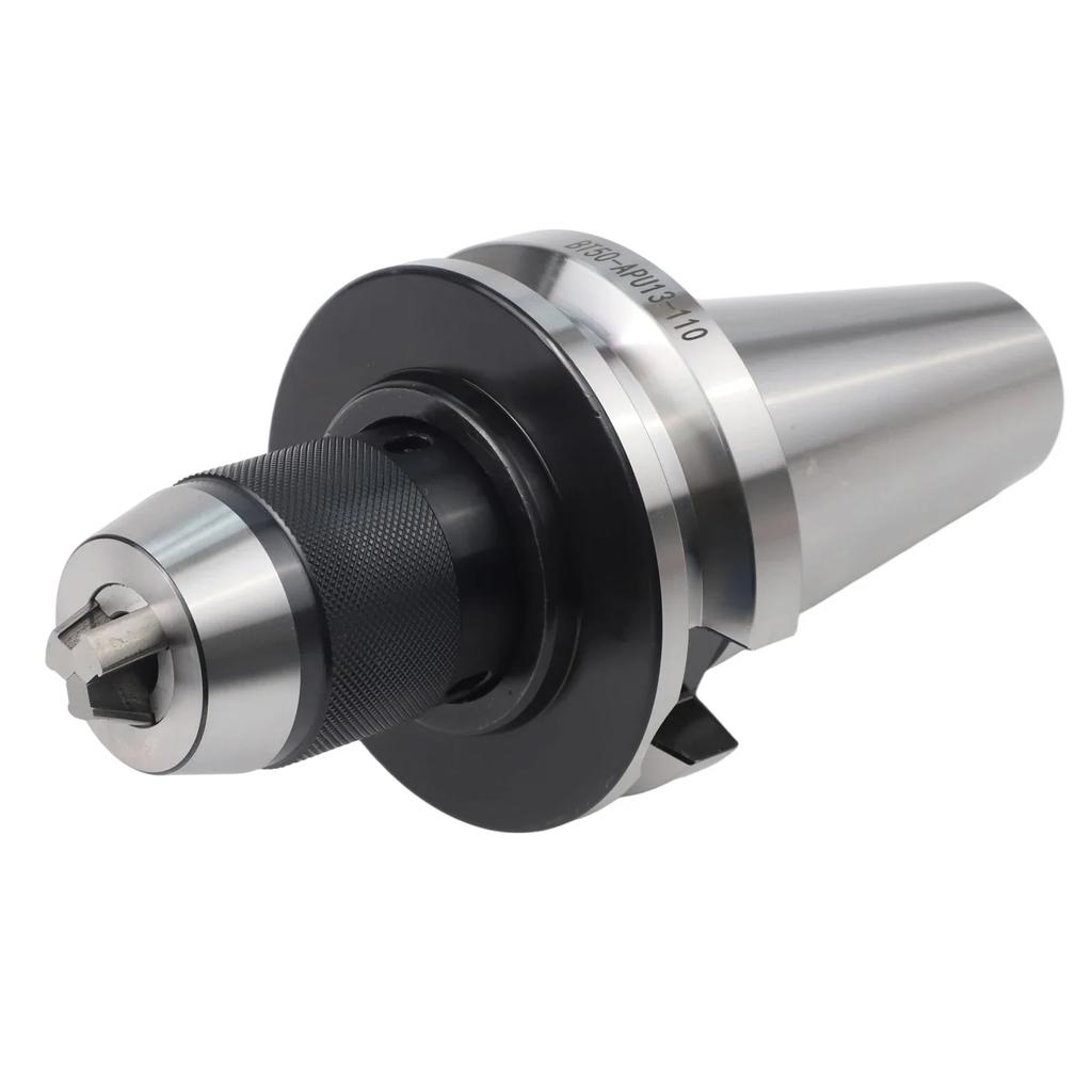 BT50 APU13 110 Self Tightening Drill Chuck Integrated Tool Holder Collet Three Jaw Hardened Gap Tight Lock 40CR