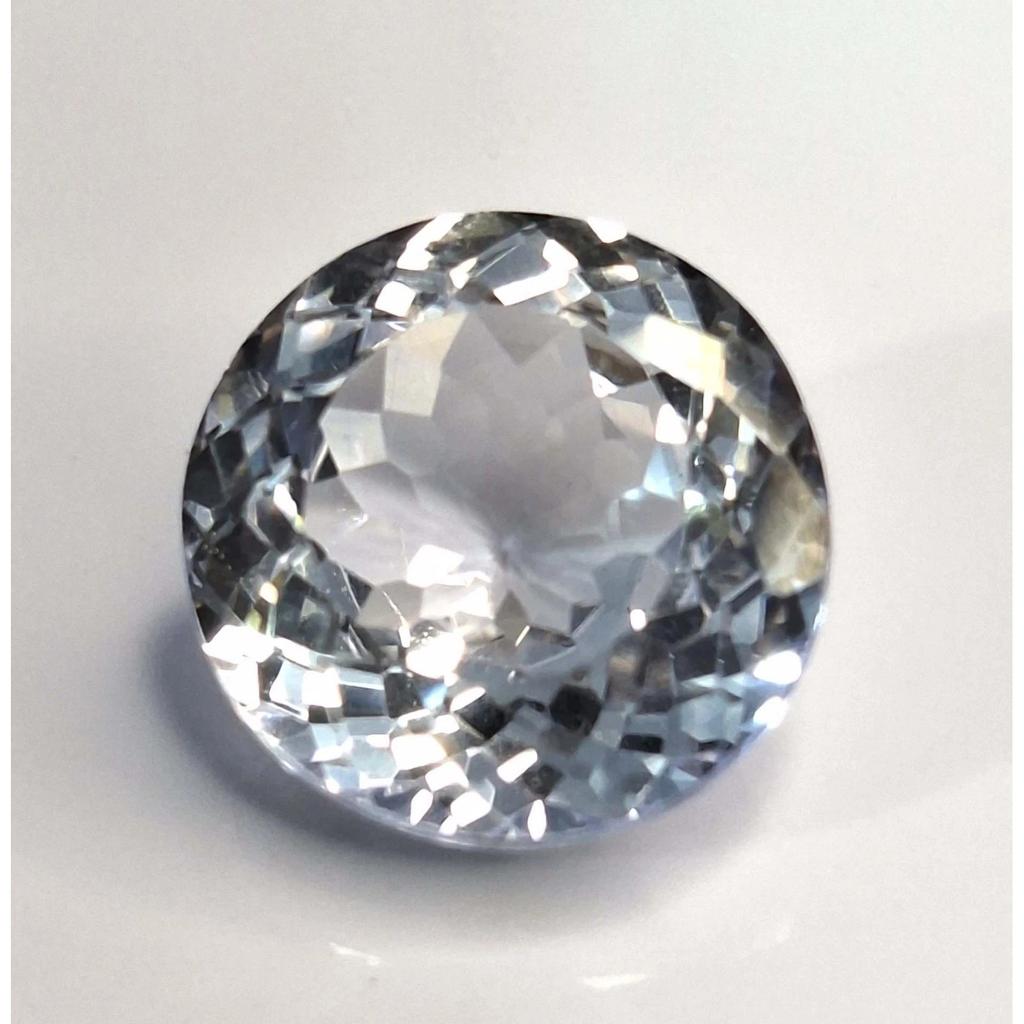 Fabulous Natural White Sapphire 14-16 Ct Round Cut Certified Loose Gemstone