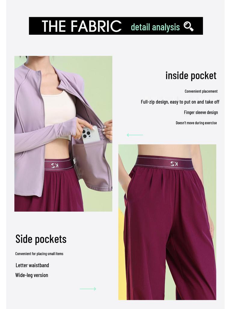 Women's Quick-Dry Long Sleeve Fitness Set for Badminton, Running, and Outdoor Sports - Autumn/Winter Collection