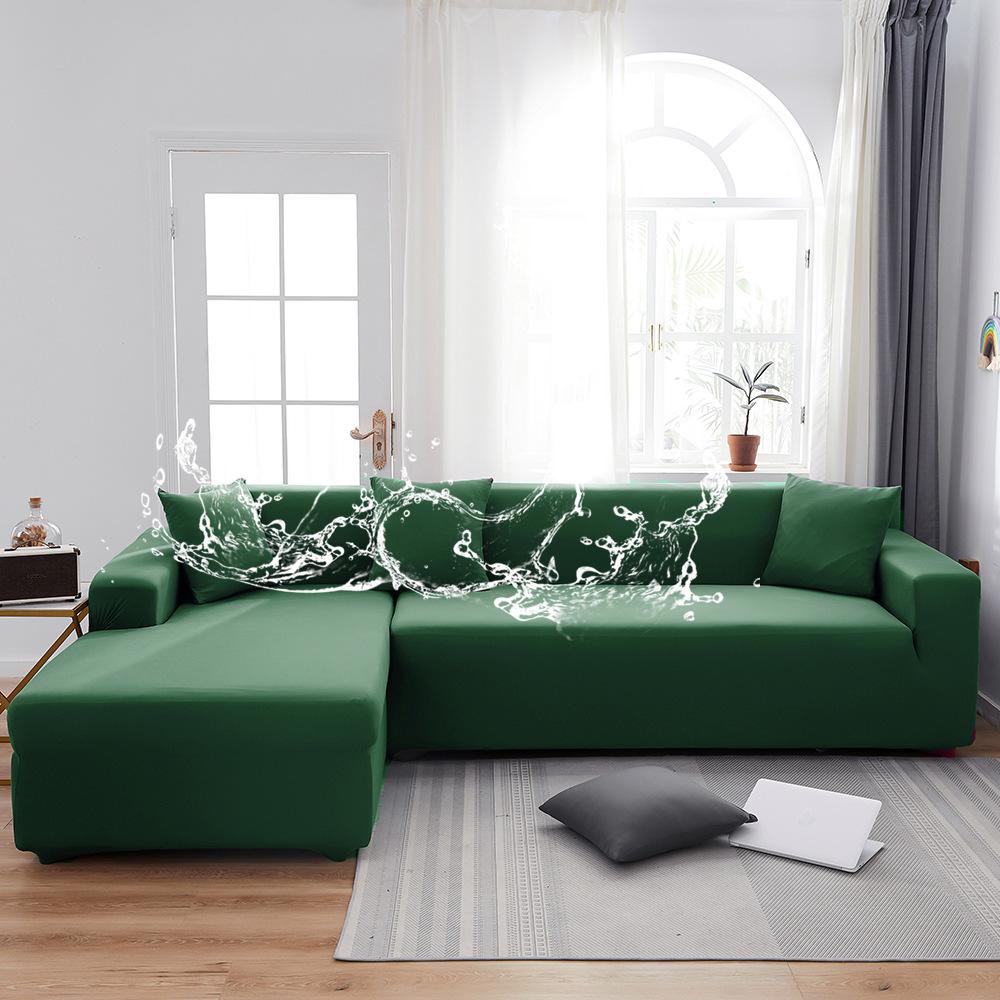 Einfarbiger All-Inclusive Wasserdichter Sofabezug, Sofabezug, Elastische Stoffkombination, Milchseide-Sofabezug, Staubdicht