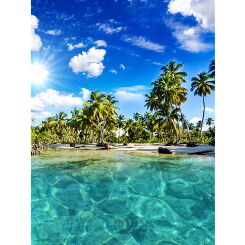 5D DIY Pintura Diamante Azure Seascape Diamante Bordado Kit Ponto Cruz Completo Strass Mosaico Decoração de Casa