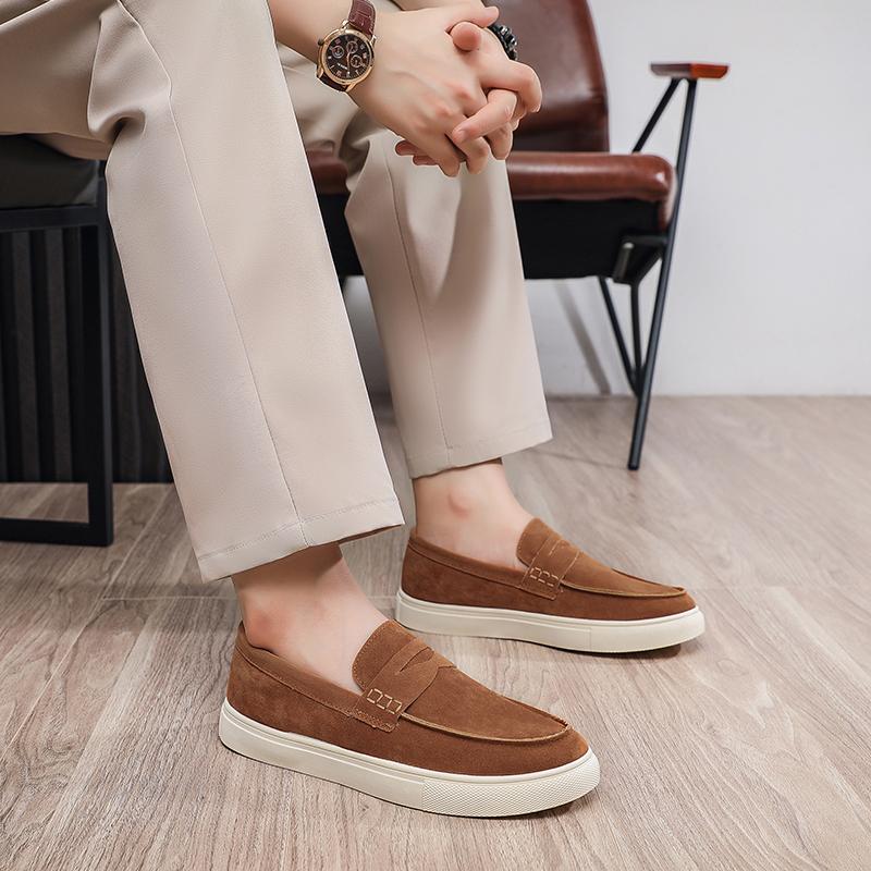 Fashion All-match Loafers Fashion Walking Shoes Soft Sole Slip on Flats Leisure Walk Moccasins Sneakers New Handmade Mens Casual Shoes