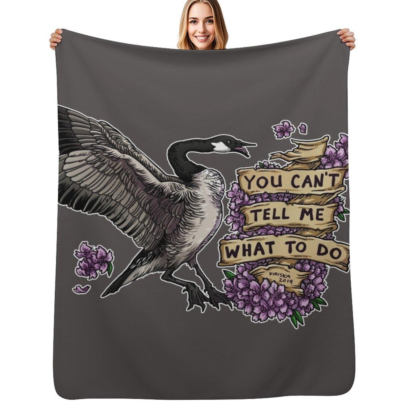 You Can t Tell Me What To Do Throw Blanket Compact Warm Blanket for Car Road Trip Size: 75*100cm, Weight: 230 GSM