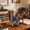 Bookshelf Mug 330ml Coffee Drinkware Ceramic Tea Cup With Handle For Reader Beverage Water Milk Cafe Kitchen Restaurant