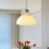 Post-modern Pendant Light Medieval French Retro Chandelier Living Dining Room Cream Glass Bedroom Bar Hanging Lamp Fixtures