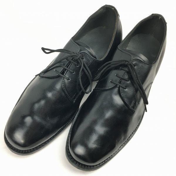 70s Vintage GESKA German Service Shoes Plain Toe Black Size 42 / 26.5-27.0cm Men's(USED)