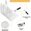 Large Portable Folding Fish Grill Baskets for Outdoor Grill Vegetables Stainless Steel BBQ Grilling Basket With Handle YYA01