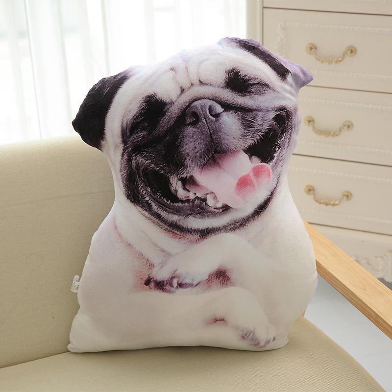 Cuscino Decorativo 3D Stereo Gatto & Cane di Peluche – Regalo di Compleanno Creativo per Bambini