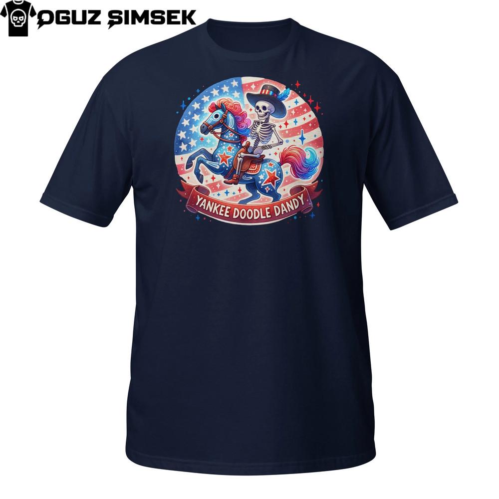 

Yankee Doodle Dandy Skeleton T-Shirt | Funny Patriotic Fourth of July Graphic Te M