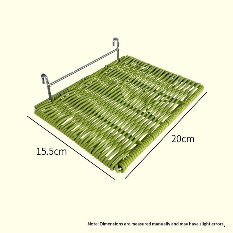 1Pcs Iimitation Rattan Weaving Parrot Perch Rest Wear Resistant Bite Resistant Jumping Platform Breathable Bird Resting Platform