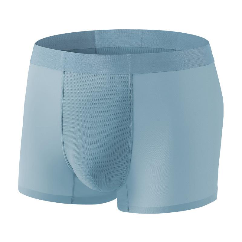 3pcs Men's Ice Silk Seamless Underwear Men's Ice Silk Summer Men's Boxer Shorts Mesh Breathable Boxer Brief