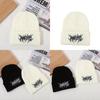 Unisex Acrylic Knit Cap With Embroidery For Winter Outdoor Activities