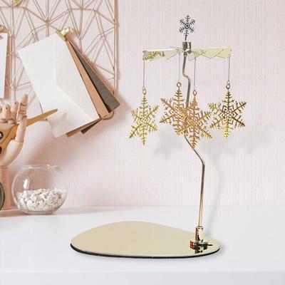Carousel Candle Spinner Spinning Candle Holder Golden Carousel Tea Light Candle Holder with Rotating Tray Elegant Table Decor