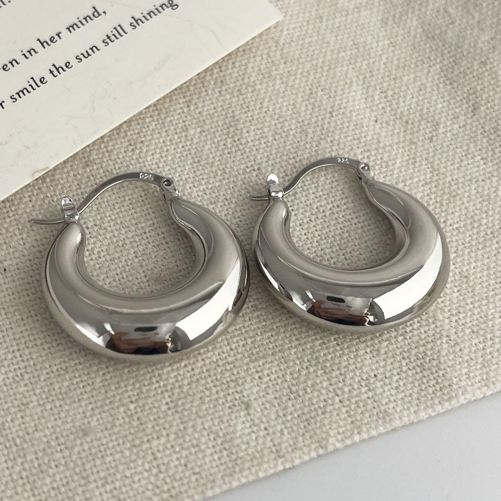 Xiaomi 925 Sterling Silver Vintage Earrings For Women Trendy Simple Roun Earring Jewelry Prevent Allergy Party Accessories Gift