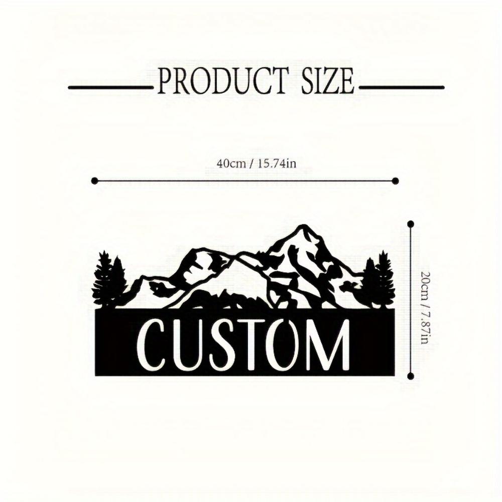 Unique Custom Metal Sign Mountain Address Rustic Western House Decor Door Number Home Entrance