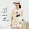 MJ STYLE Women's 2026 Summer Cotton T-shirt & Shorts Set