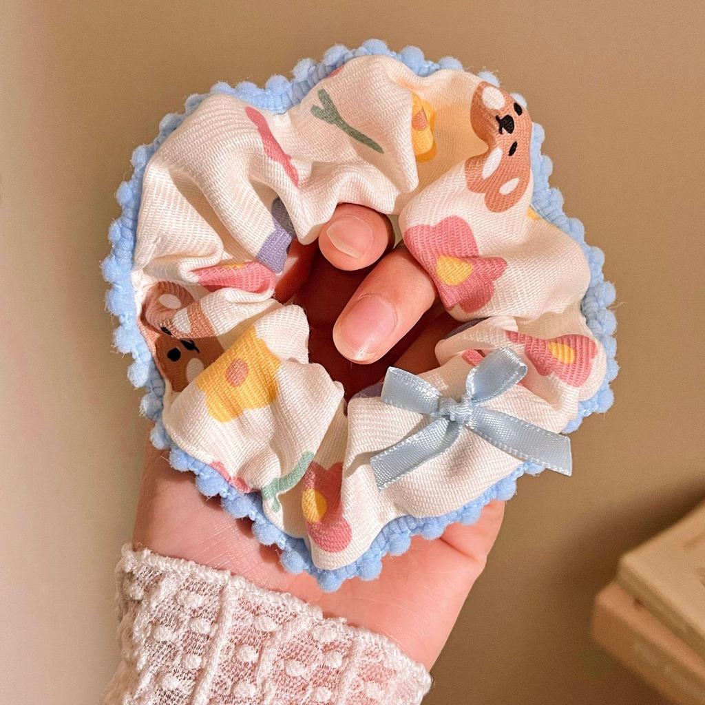 Sweet Cherry Bow Scrunchie - High Elasticity Ponytail Hair Tie