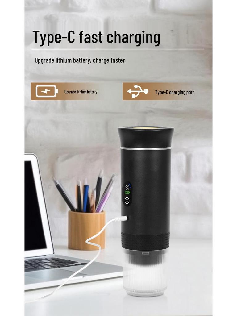 Wireless Portable Electric Espresso Maker with Pump Pressure and Moka Style