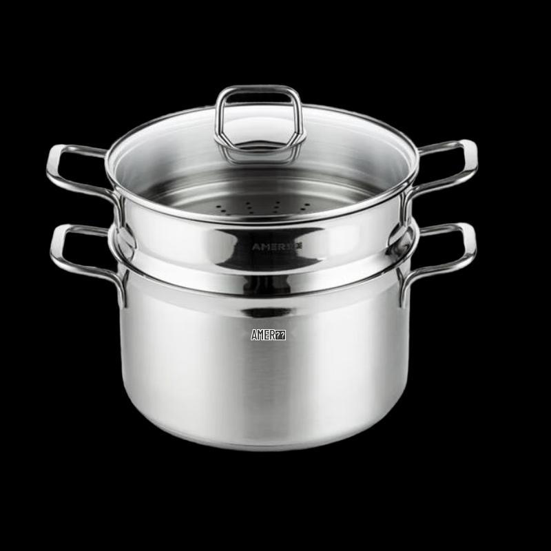 LILIANG 304 Stainless Steel Soup Pot and Steamer Set