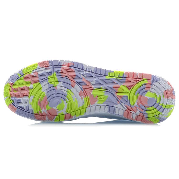 LiNing Slip-Resistant Lightweight Balance Wear-Resistant Low-Top Skateboard Shoes Women's White Purple AGCR342-1