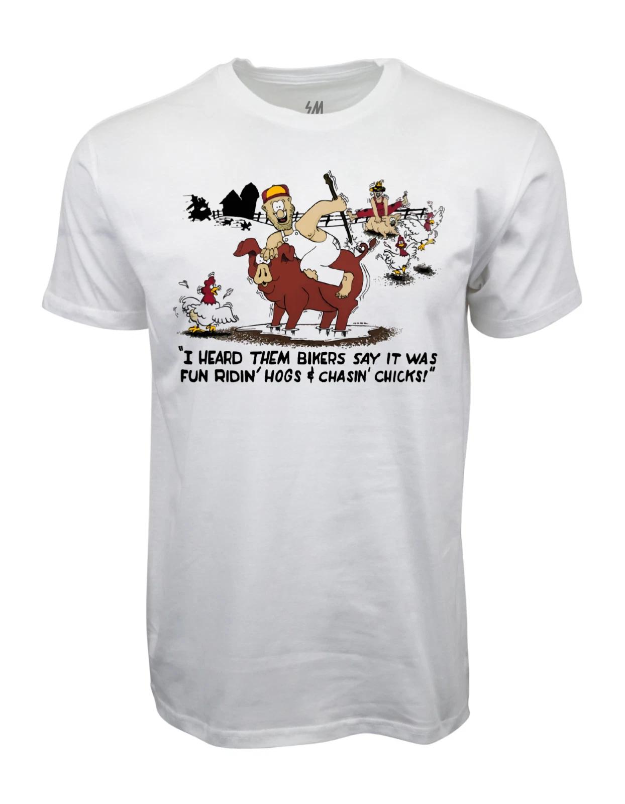 Biker Riding Hogs & chasin Chicks T shirt XXXL
