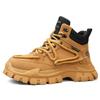 Autumn and winter new casual Martin boots men's shoes high-top tooling shoes heightening men's outdoor sports hiking shoes short boots