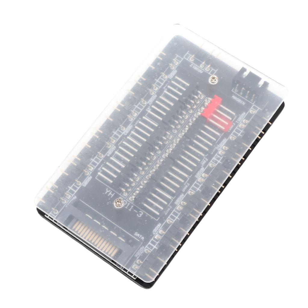 ARGB PWM Fan Hub 2 in 1 PWM ARGB Case Fan Hub Serial ATA Interface Power Supply Magnetic 4Pin PWM 3Pin ARGB Fan Hub