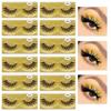 12pairs Natural False Eyelashes Mink Lashes Eyelash Extension Beauty Glue Fake Lashes Wholesale Items Makeup Sets Make Up 1real