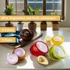 Silicone Fruit Box Set 4Pcs - Large, Transparent, Airtight, Reusable, BPA-Free