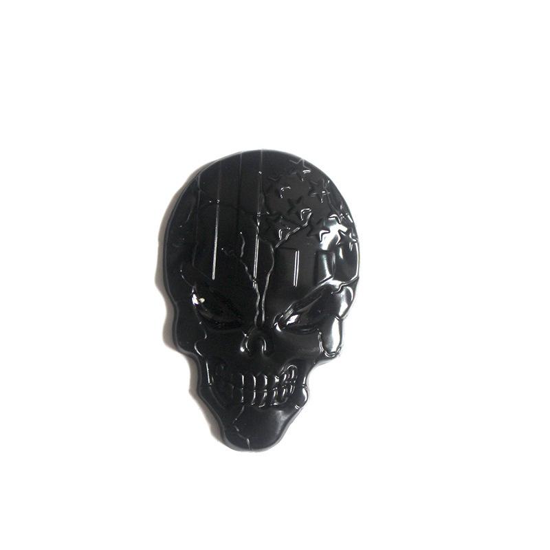 Skull Metal Alloy Car Emblem Decorative Sticker - Scratch Cover & Body Decoration Accessory