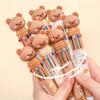 2 Stück Kawaii Bär 10-in-1 Mehrfarbige Kugelschreiber Niedliche Ästhetische Schreibwaren für Schule Büro, Journaling & Geschenke