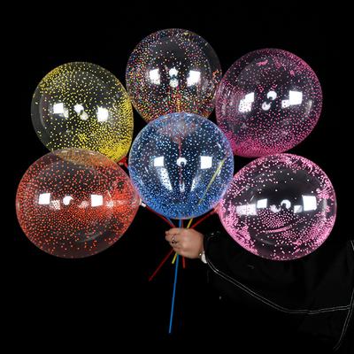 Ballon Gefüllt mit Schaumstoffpartikeln Transparent 12 Zoll Geburtstagsdekoration, Mehrfarbiger Aluminiumfolien-Zauberballon Hochzeit Feiertag