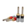 4 Pcs Banana Plug Connector Pure Copper 4mm Rhodium Plating Banana Plug Binding Post Connector for S