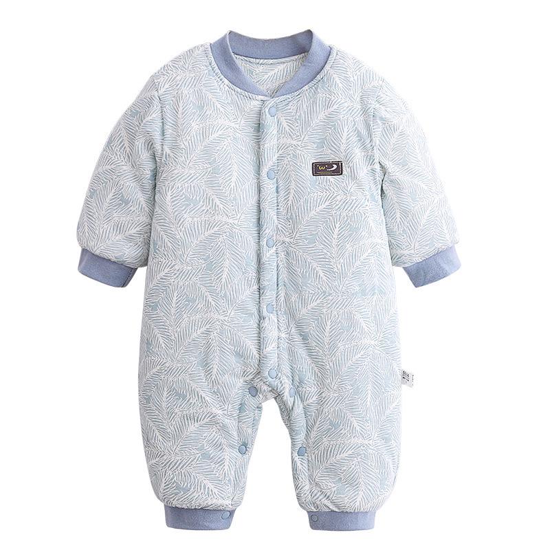 Infant Quilted Winter Romper, Thick Cotton 150g - Warm, Boneless Baby Jumpsuit for Autumn/Winter