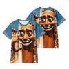 Summer Men's 3D Printed Crew Neck T-Shirt Fashion Versatile Breathable Trend Casual