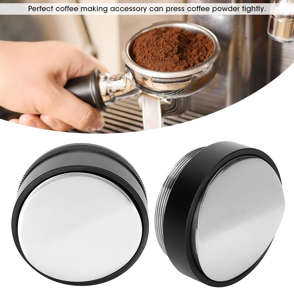 Household Kitchen Reusable Stainless Steel Coffee Tamper Powder Press Hammer 58mm Black