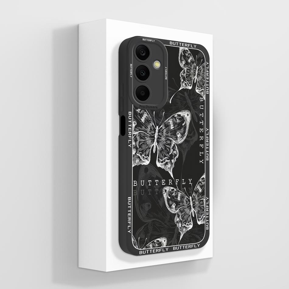 For Samsung Galaxy A25 Case Cute Panda Full Coverage Funda Soft Liquid Silicone Phone Protector For Samsung A 25 5G Back Cover