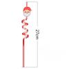 10-30PCS Christmas Reusable Straws PVC Spiral Plastic Straws for Holiday Party Decor Eco-Friendly Santa Themed Party Gifts