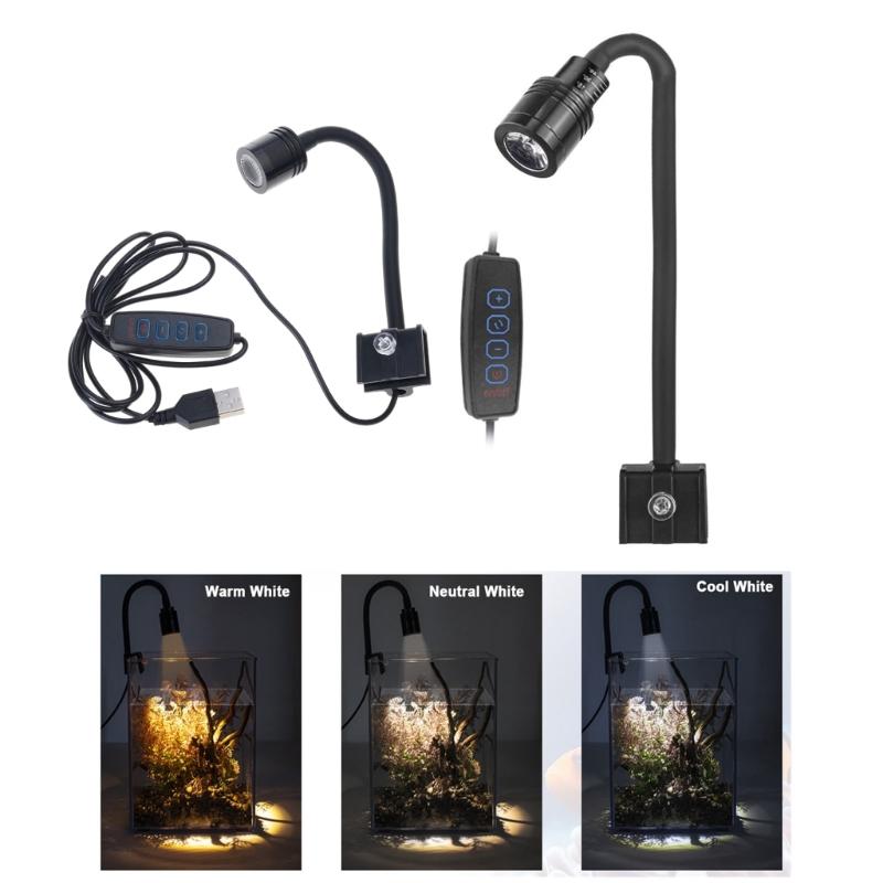Winzige Modifizierbare Meerespark LED Clip-Lampe USB-betrieben 360-Grad-Drehung Plan Sicher für Fischbecken Dekoration Konzentration