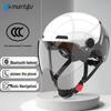 SMART4U EH10B Bluetooth Halbschalenhelm