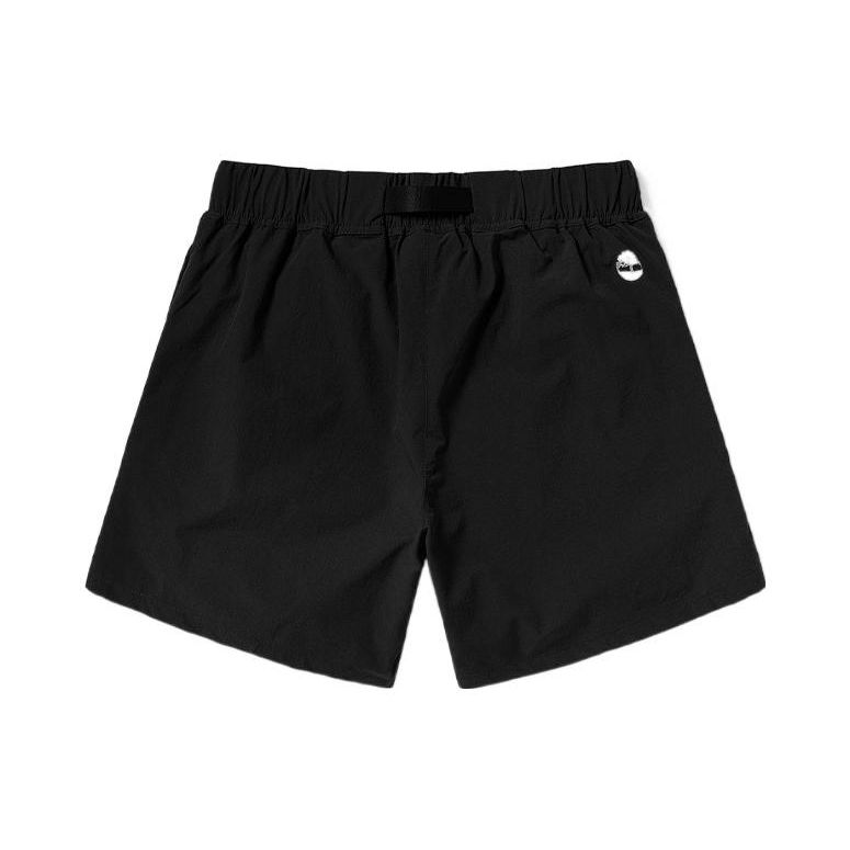 Timberland Solid Color Elastic Waist Sports Casual Shorts Women Shorts Black A2F8H-001